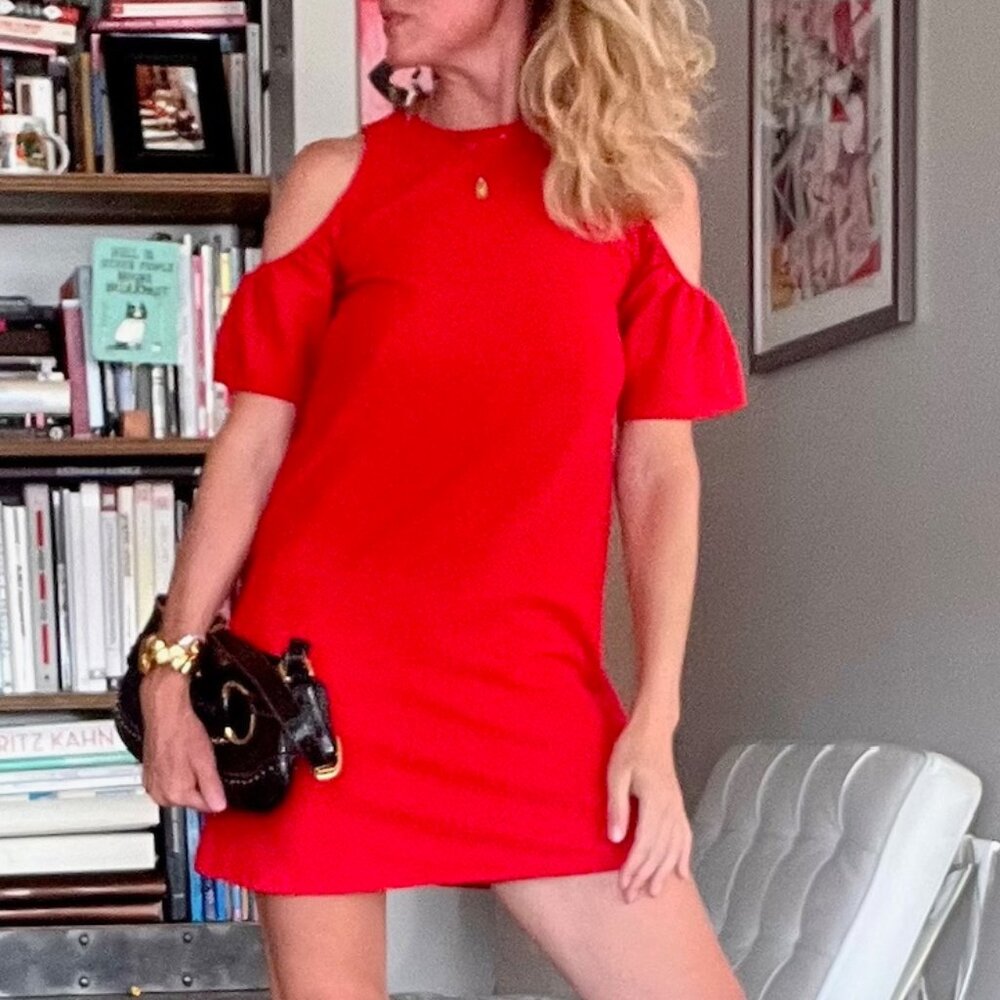 Zara Basic Collection Women's Red Cold Shoulder B… - image 6